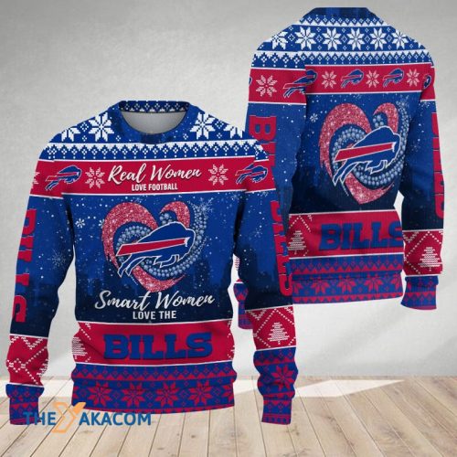 Ugly Christmas Sweater Buffalo-Bills, Grinch Christmas Buffalo-Bills In Heart Snowflakes City Shadow Navy Frab’s Magazines & More Store