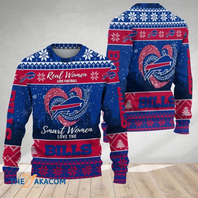 Ugly Christmas Sweater Buffalo-Bills, Grinch Christmas Buffalo-Bills In Heart Snowflakes City Shadow Navy Frab’s Magazines &Amp;Amp; More Store