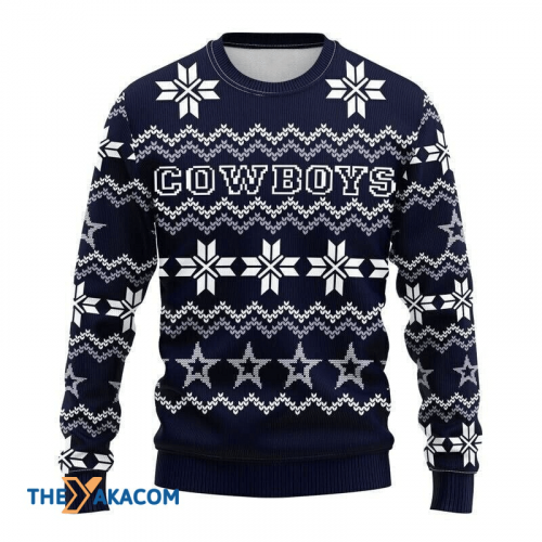 Ugly Christmas Sweater Dallas-Cowboys, America’s Team Grey/Black Frab’s Magazines & More Store