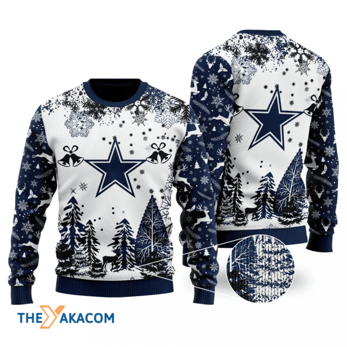 Ugly Christmas Sweater Dallas-Cowboys, America’s Team White/Blue Frab’s Magazines &Amp;Amp; More Store