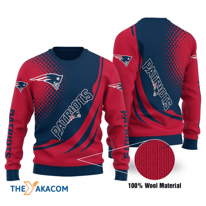 Ugly Christmas Sweater New-England-Patriots, Go-Pats-Patriots Dark Blue/Red Frab’s Magazines &Amp;Amp; More Store