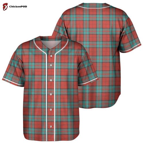 Dunbar Ancient Tartan Baseball Jersey, Plaid Baseball Jersey Gift