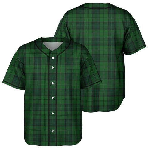 Dunbar Hunting Tartan Baseball Jersey, Plaid Baseball Jersey Gift