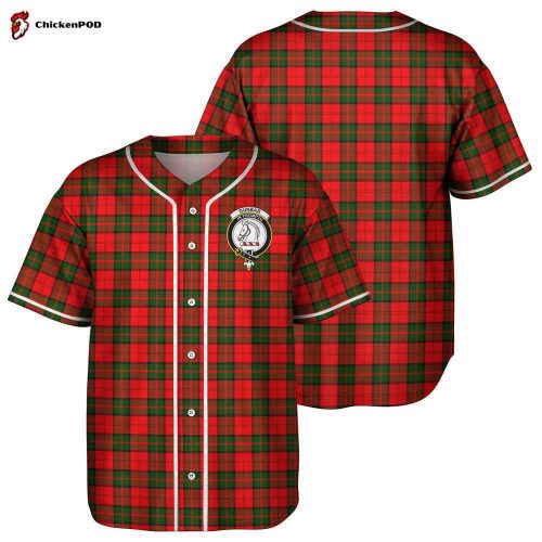 Dunbar Tartan Baseball Jersey, Family Crest Baseball Jersey