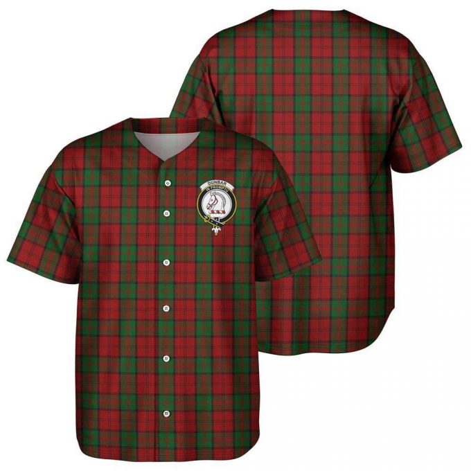 Dunbar Tartan Baseball Jersey, Family Crest Baseball Jersey