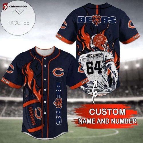 NFL Chicago Bears Custom Name Number Limited Edition Baseball Jersey Unisex Shirt Gift