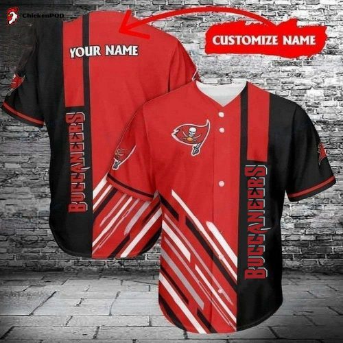 NFL Tampa Bay Buccaneers Custom Name Red Black Baseball Jersey Unisex Shirt Gift