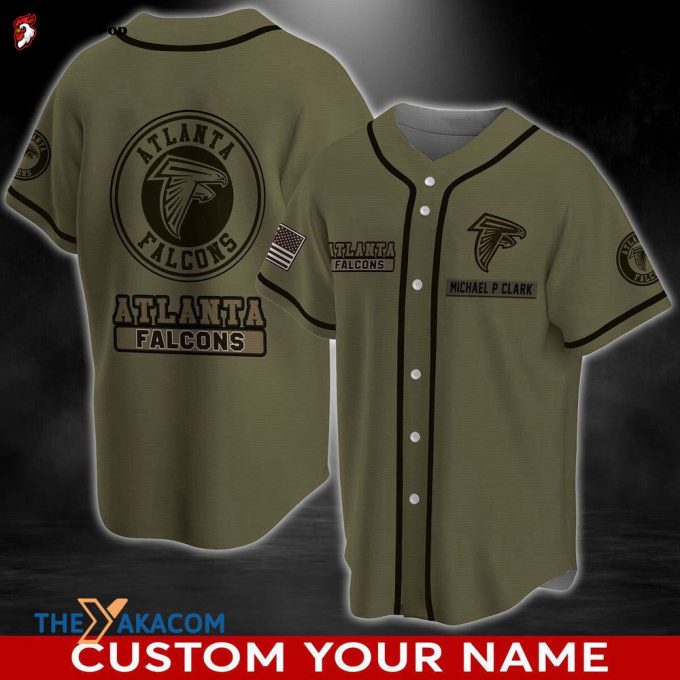 Personalized Atlanta Falcons Nfl Personalized Best Gift Ideas Custom Name Baseball Jersey Shirt