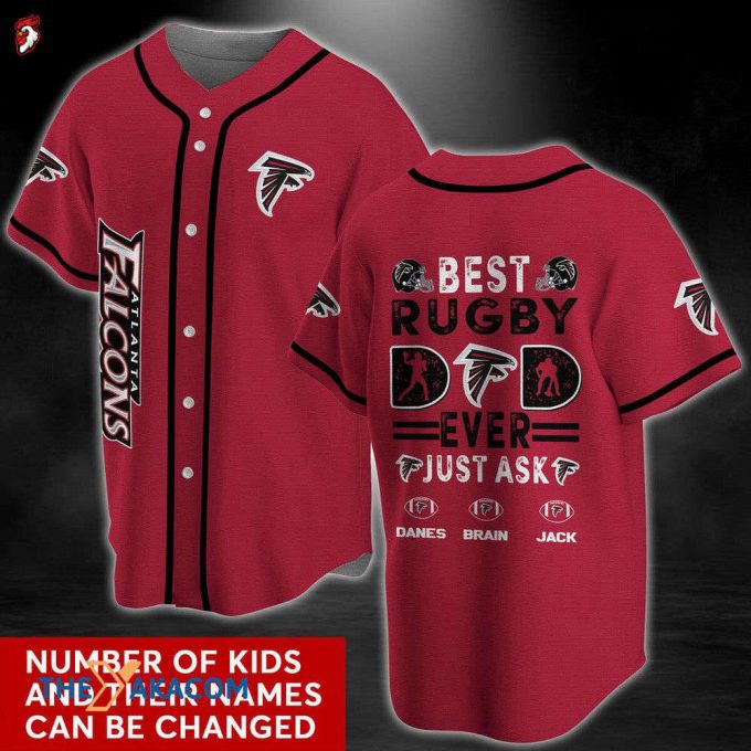 Personalized Atlanta Falcons Nfl Personalized Custom Best Gift Ideas Name Baseball Jersey Shirt