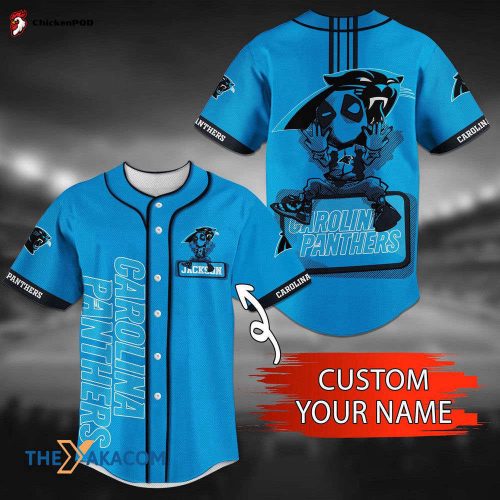 Personalized Carolina Panthers NFL Custom Best Gift Ideas Name Baseball Jersey Shirt