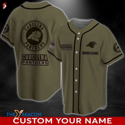 Personalized Carolina Panthers Best Gift Ideas  NFL Custom Name Jackson Baseball Jersey Shirt