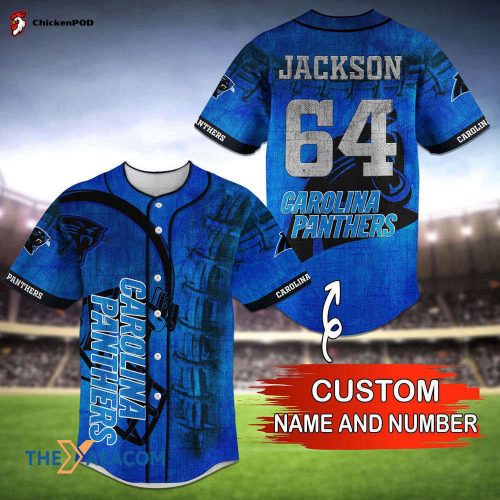 Personalized Carolina Panthers Best Gift Ideas NFL Custom Name Baseball Jersey Shirt