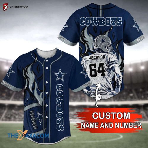 Personalized Dallas Cowboys NFL Custom Name Gift Ideas For Fans Number Baseball Jersey Shirt