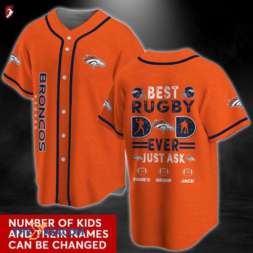 Personalized Denver Broncos NFL Custom Name Best Gift Ideas Baseball Jersey Shirt