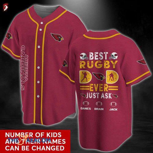 Personalized Gift Ideas For Fans  Arizona Cardinals NFL Personalized Custom Name Baseball Jersey Shirt