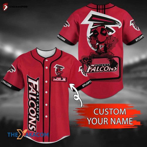 Personalized Gift Ideas For Fans  Atlanta Falcons NFL Personalized Custom Name Baseball Jersey Shirt