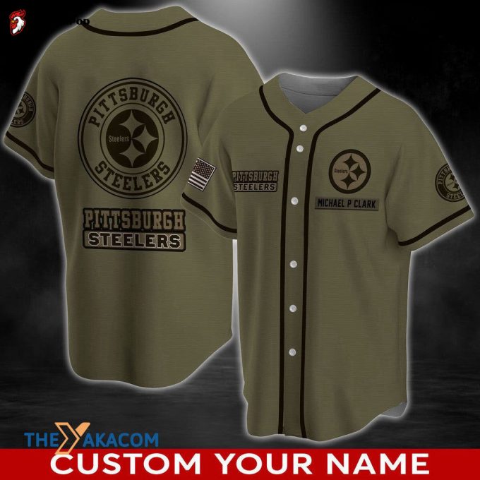 Personalized Pittsburgh Steelers Gift Ideas For Fans Nfl Personalized Custom Name Baseball Jersey Shirt Best