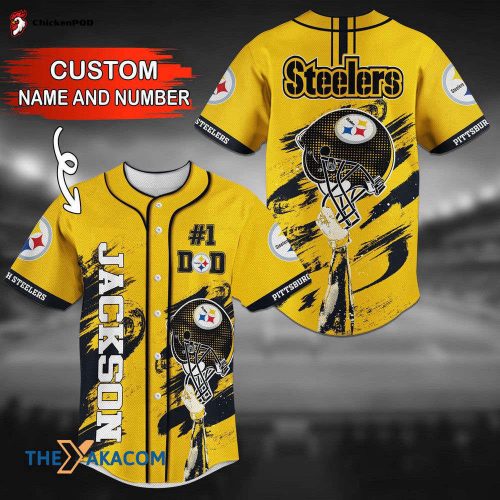 Personalized Pittsburgh Steelers Gift Ideas For Fans NFL Personalized Custom Name Baseball Jersey Shirt Best