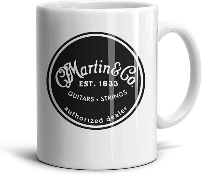 White Ceramic 11 Oz Mugs Coffee Mugs C F Martin Guitar Black Cut Gift For Family