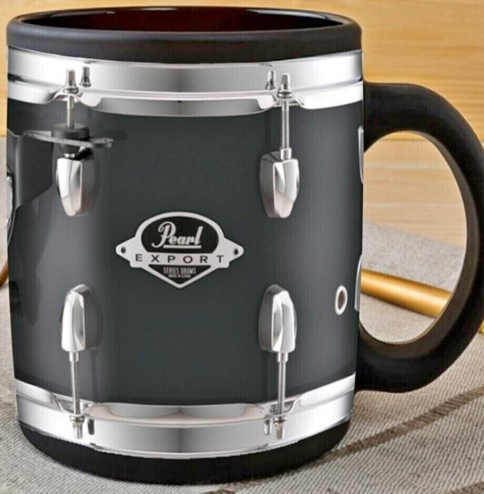 Black Pearl Drum Mugs, Mug Drum, Drummer Mug, Drum Mug Gift 11Oz