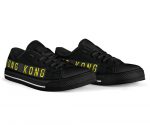 Airport Destinations HONG KONG (Black) – Low Top Canvas Shoes