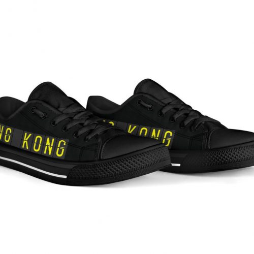 Airport Destinations HONG KONG (Black) – Low Top Canvas Shoes