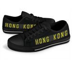 Airport Destinations HONG KONG (Black) – Low Top Canvas Shoes