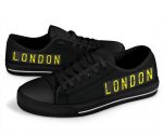 Airport Destinations LONDON (Black) – Low Top Canvas Shoes