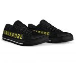 Airport Destinations SINGAPORE (Black) – Low Top Canvas Shoes