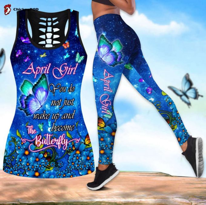 April Girl Butterfly Combo Tank Top + Leggings