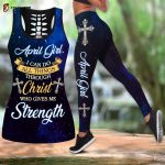 April Girl I Can Do All Things Combo Tank Top And Legging