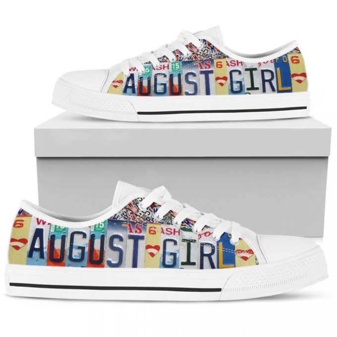 August Girl Low Top Shoes Gift For Men Women White