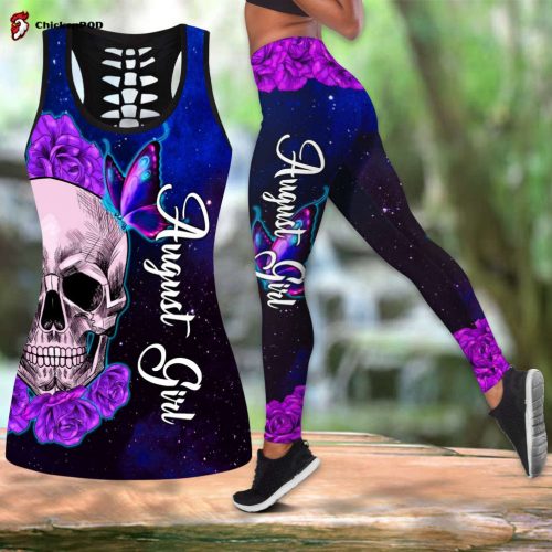 August Girl- Skull And Butterfly  Combo Tank Top + LeggingLeggings