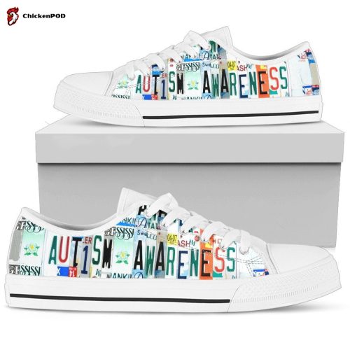 Autism Awareness Women’s Low Top Shoes Gift for Men Women