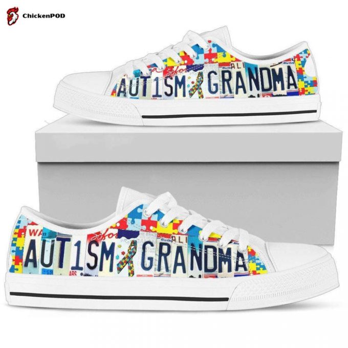 Autism Grandma Low Top Shoes