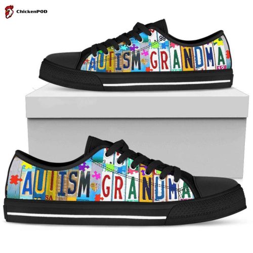 Autism Grandma Low Top Shoes Gift for Men Women