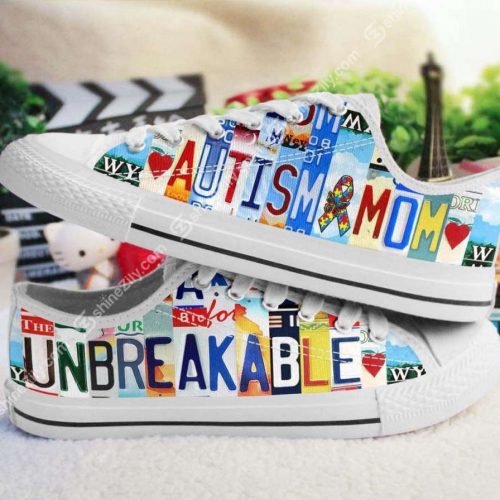 Autism Mom Unbreakable Low Top Shoes Gift for Men Women