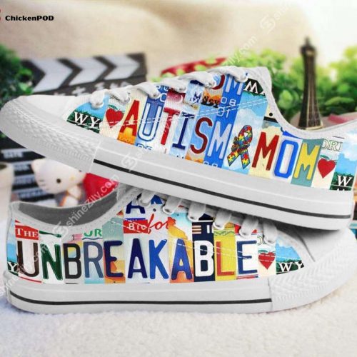 Autism Mom Unbreakable Low Top Shoes Gift for Men Women