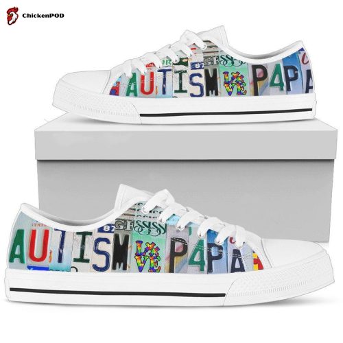 Autism Papa Low Top Shoes Gift for Men Women