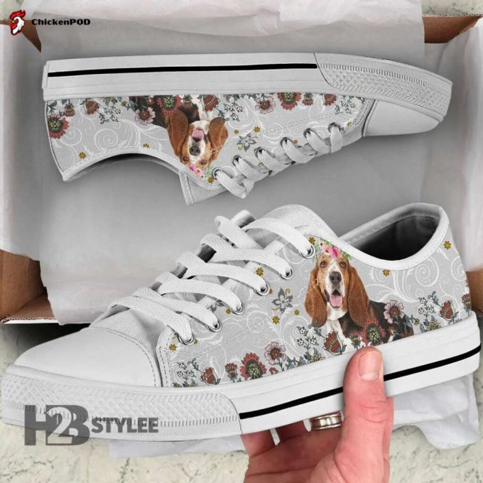 Basset Hound Awesome Low Top Canvas Shoes For Men Women