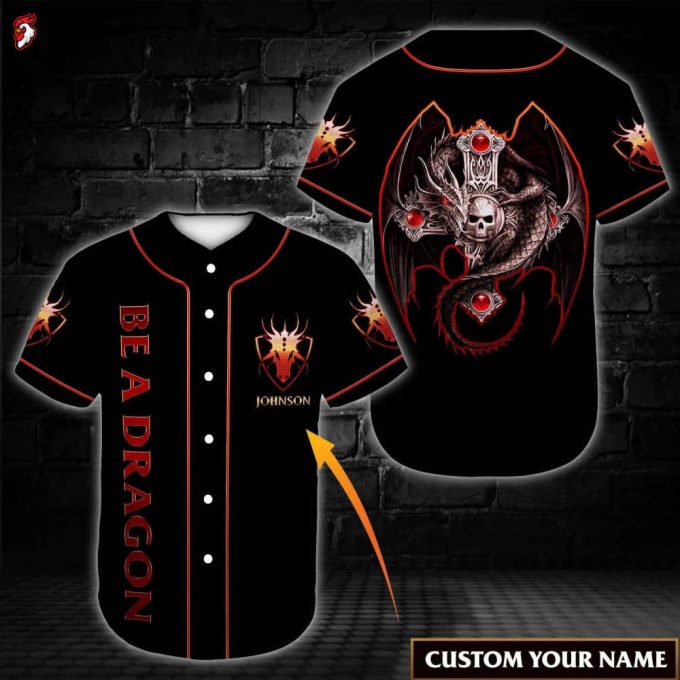 Be A Dragon Christian Lovers Personalized Baseball Jersey