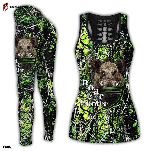 Boar Hunting Camo Green Combo Tank Top + Legging