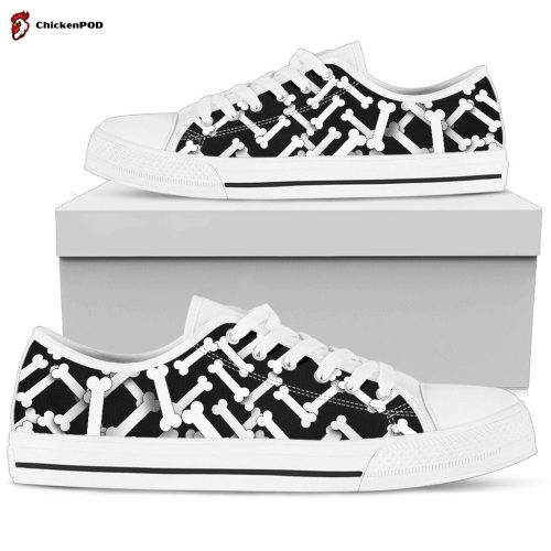 Bones pattern low top shoes