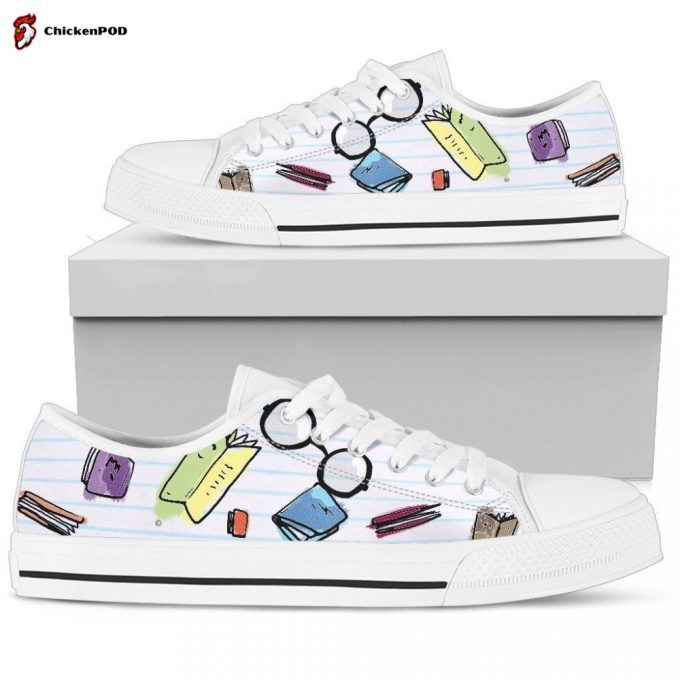 Book Glasses Women’S Low Top Shoes