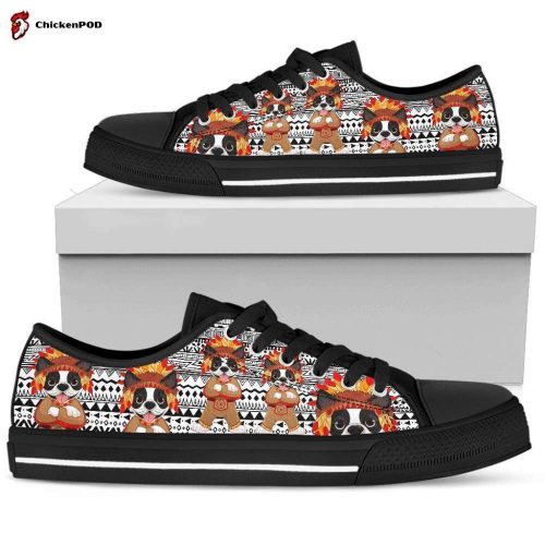 Boston terrier Women’s Low Top Shoes