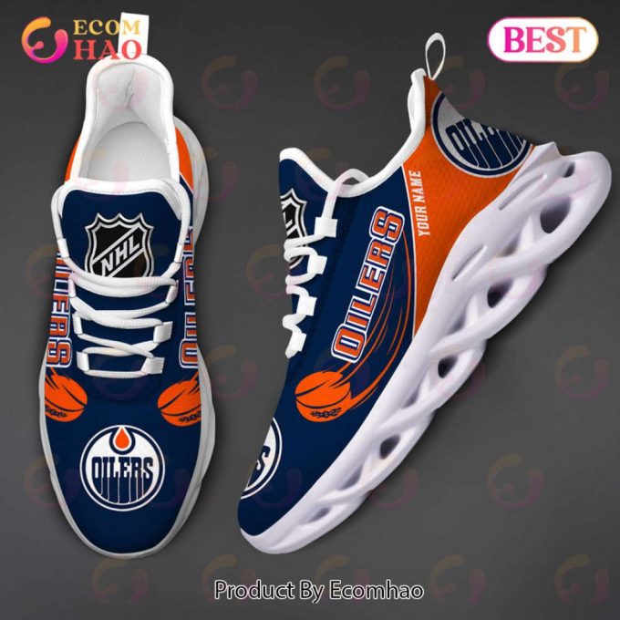 Custom Name Nhl Edmonton Oilers Personalized Max Soul Shoes, Sneakers