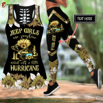 Customize Name Jeep Girl Are Sunshine Mixed With A Little Hurricane Combo Tank Top Legging