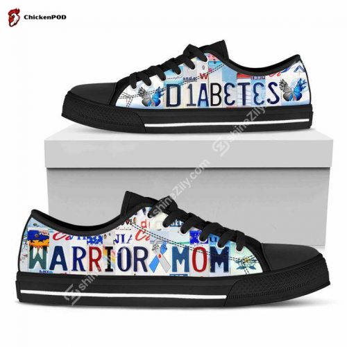 Diabetes warrior mom low top shoes