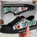 EW DAVID BLACK LOW TOP SHOES