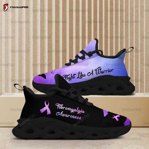 Fibromyalgia Awareness Ribbon Fight Like A Warrior Fibromyalgia Awareness Day Max Soul Shoes, Light Sports Shoes